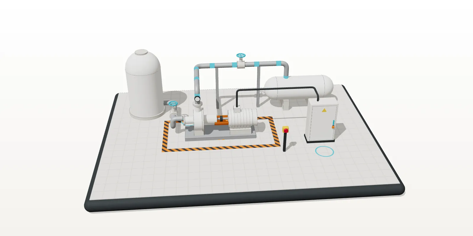 Maquette 3D d’une station de pompage pour la formation sécurité en réalité virtuelle
