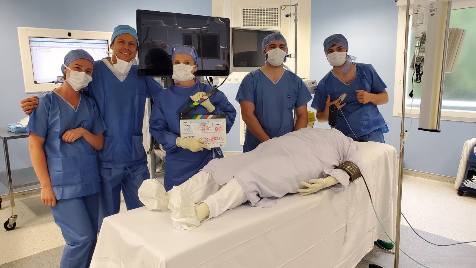 Tournage en vidéo 360° dans un bloc opératoire